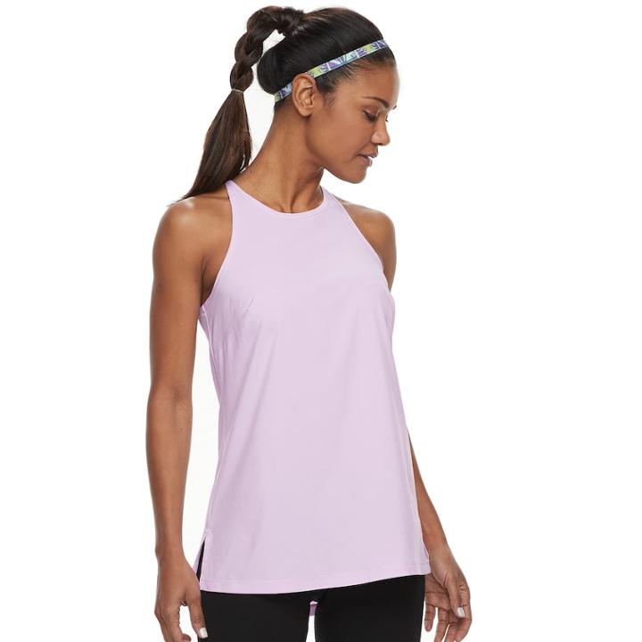 Women's Tek Gear&reg; High Neck Woven Tank, Size: Small, Lt Purple