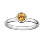 Stacks And Stones Sterling Sterling Silver Citrine Stack Ring, Women's, Size: 5, Orange