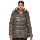 Plus Size Halitech Hooded Puffer Jacket, Women's, Size: 2xl, Grey