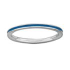 Stacks And Stones Sterling Silver Blue Enamel Stack Ring, Women's, Size: 7