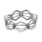 Coco Lane Hexagon Stretch Bracelet, Women's, Grey