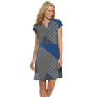 Women's Dana Buchman Print Shift Dress, Size: Xxl, Blue
