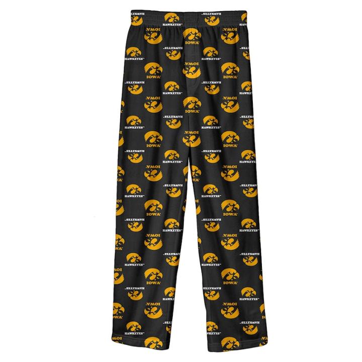 Boys 8-20 Iowa Hawkeyes Team Logo Lounge Pants, Size: M 10-12, Black
