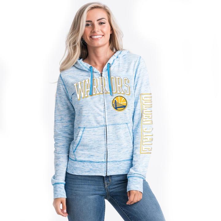 Women's Golden State Warriors Space-dyed Hoodie, Size: Large, Blue
