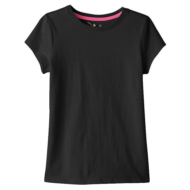 Girls 4-7 Jumping Beans&reg; Solid Short Sleeve Tee, Girl's, Size: 6x, Black