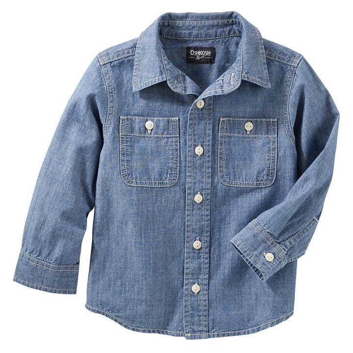 Boys 4-12 Oshkosh B'gosh Denim Shirt, Size: 7, Blue Other