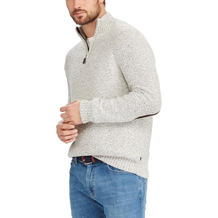 Big & Tall Chaps Classic-fit Quarter-zip Pullover Sweater, Men's, Size: 2xb, Natural