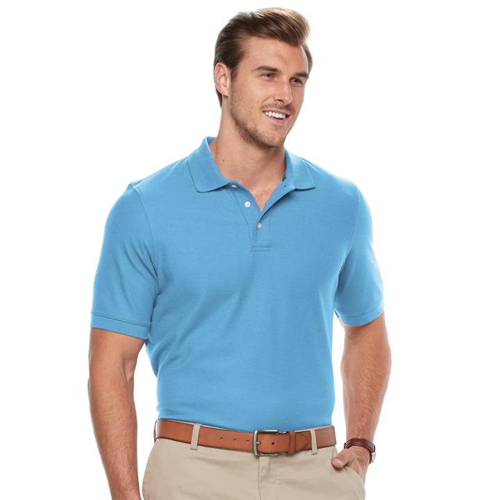 Big & Tall Croft & Barrow&reg; Classic-fit Easy-care Performance Pique Polo, Men's, Size: 4xlt, Blue (navy)