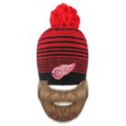 Adult Old Time Hockey Detroit Red Wings Bearded Beanie, Men's