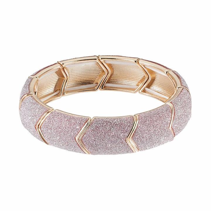 Apt. 9&reg; Glittery Stretch Bracelet, Women's, Light Pink