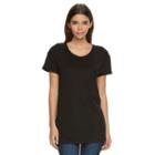 Juniors' Awake Relaxed-pocket Boyfriend Tee, Girl's, Size: Xs, Black