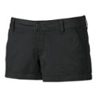 Juniors' So&reg; Chino Shortie Shorts, Girl's, Size: 1, Black