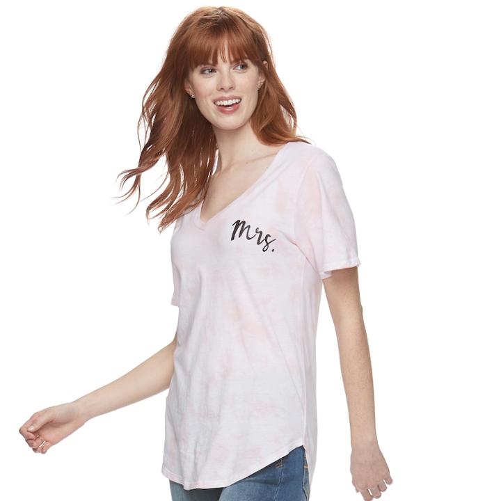 Tie-dye Mrs. Tee, Women's, Size: Large, Light Pink