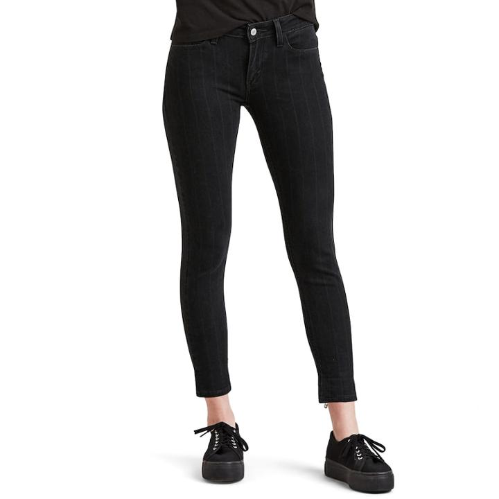 Women's Levi's 535 Mid-rise Super Skinny Ankle Jeans, Size: 28(us 6)m, Black