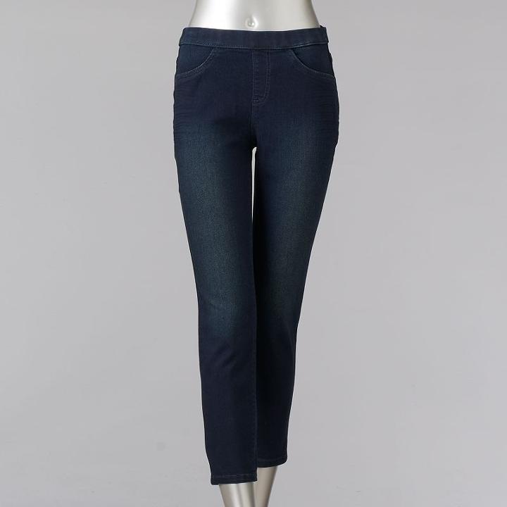 Women's Simply Vera Vera Wang Capri Jegging, Size: 16, Brt Blue