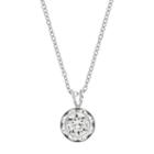 Brilliance Silver Plated Halo Pendant With Swarovski Crystals, Women's, White