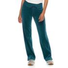 Petite Tek Gear&reg; Velour Mid-rise Sweatpants, Women's, Size: Xl Petite, Dark Blue