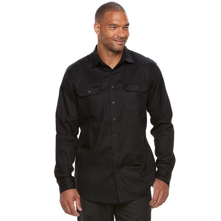 Big & Tall Apt. 9&reg; Jaspe Premier Flex Slim-fit Stretch Button-down Shirt, Men's, Size: 3xl Tall, Oxford