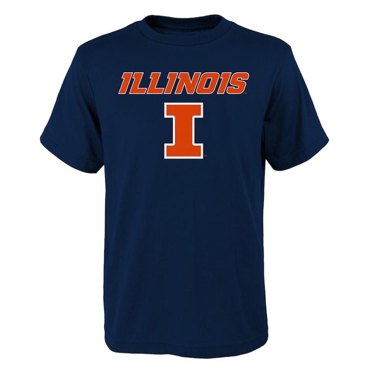 Boys' 4-18 Illinois Fighting Illini Goal Line Tee, Size: 8-10, Dark Blue