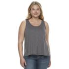 Juniors' Plus Size So&reg; Swing Tank, Girl's, Size: 3xl, Grey (charcoal)