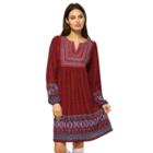 Women's White Mark Smocked Sweaterdress, Size: Medium, Red