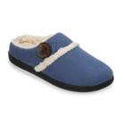 Dearfoams Women's Microfiber Memory Foam Quilted Clog Slippers, Size: Small, Blue Other