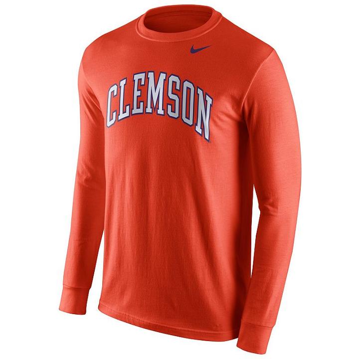 Men's Nike Clemson Tigers Wordmark Tee, Size: Large, Orange