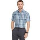 Men's Van Heusen Air Wovens Classic-fit Poplin Performance Button-down Shirt, Size: Xxl, Turquoise/blue (turq/aqua)