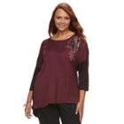 Plus Size Apt. 9&reg; Embellished Tunic, Women's, Size: 1xl, Red