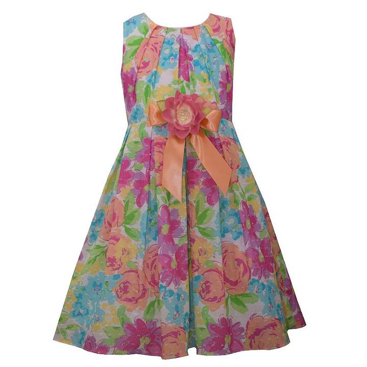 Girls 4-6x Jessica Ann Fuchsia Floral Dress, Girl's, Size: 5, Brt Purple