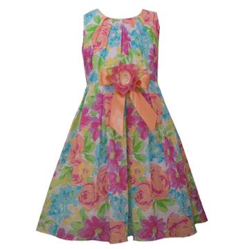 Girls 4-6x Jessica Ann Fuchsia Floral Dress, Girl's, Size: 5, Brt Purple