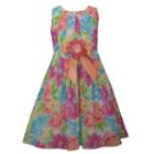 Girls 4-6x Jessica Ann Fuchsia Floral Dress, Girl's, Size: 5, Brt Purple