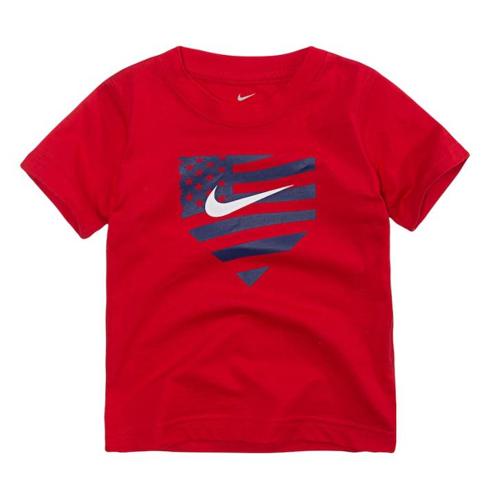 Toddler Boy Nike Americana Baseball Plate Graphic Tee, Size: 4t, Brt Red
