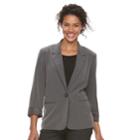 Women's Dana Buchman Cuffed Boyfriend Jacket, Size: Xl, Med Grey