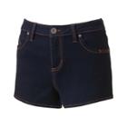 Fire High-waisted Shortie Shorts - Juniors, Teens, Size: 3, Dark Blue