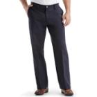 Men's Lee Custom Fit Straight-fit Flat-front Pants, Size: 40x32, Blue