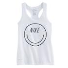 Girls 7-16 Nike Smiley Face Racerback Tank Top, Size: Medium, White