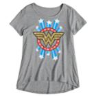 Girls 7-16 Dc Comics Wonder Woman Logo Graphic Tee, Size: Large, Med Grey