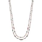 Napier Long Simulated Pearl Beaded Double Strand Station Necklace, Women's, Multicolor