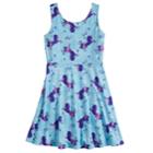 Girls 7-16 & Plus Size So&reg; Printed Skater Dress, Size: L/12, Med Blue