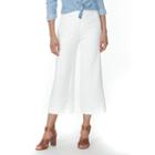 Women's Chaps Crepe Crop Wide-leg Pants, Size: 12, White