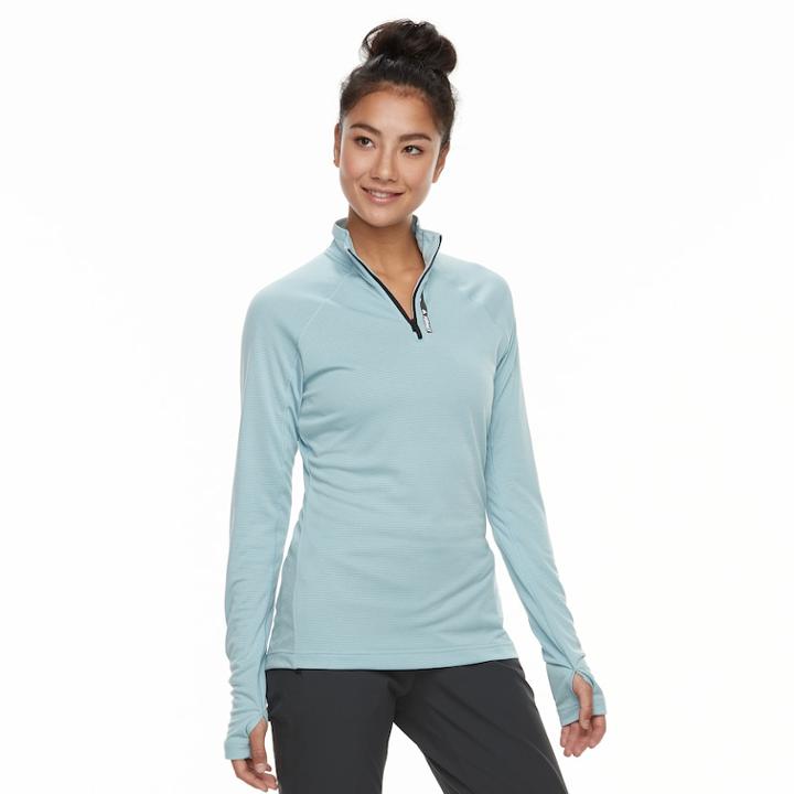 Women's Adidas Outdoor Terrex Tracerocker Half-zip Pullover, Size: Large, Grey