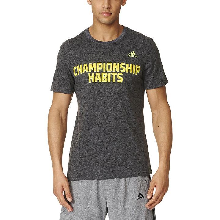 Big & Tall Adidas Championship Habits Performance Tee, Men's, Size: Xxl Tall, Dark Grey