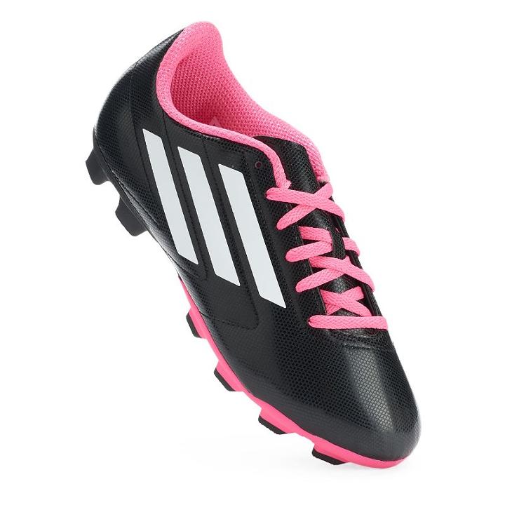 Adidas Conquisto Firm-ground Jr. Kids' Soccer Cleats, Girl's, Size: 4, Black