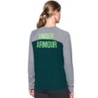 Women's' Under Armour Tri-blend Long Sleeve Graphic Tee, Size: Small, Dark Grey