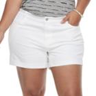 Plus Size Apt. 9&reg; Denim Shorts, Women's, Size: 18 W, White