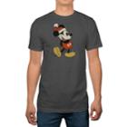 Big & Tall Disney's Mickey Mouse Santa Holiday Tee, Men's, Size: 4xb, Dark Grey