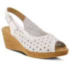 Spring Step Malana Women's Slingback Wedges, Size: 42, White