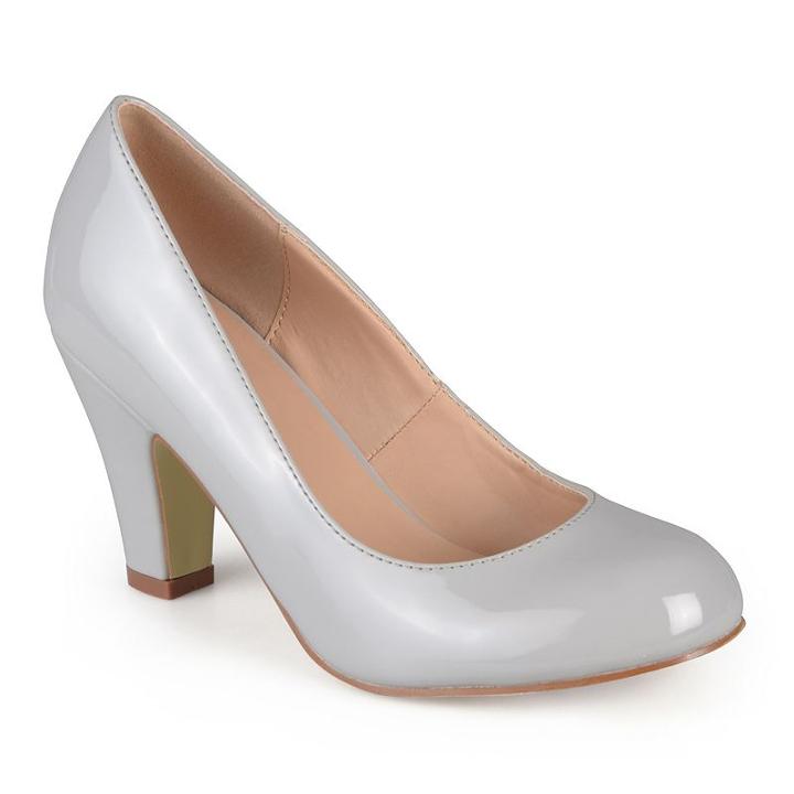 Journee Collection Wanda Women's Faux-patent High Heels, Girl's, Size: 7.5, Grey