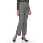 Women's Dana Buchman Midrise Curvy Fit Dress Pants, Size: 6, Med Grey